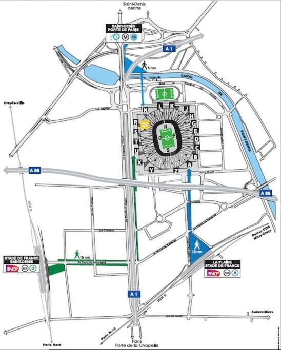 Charmante Studio Ligne 13 Tram 5 Saint Denis พิแอร์ฟิตต์-ซัวร์-แซน ภายนอก รูปภาพ